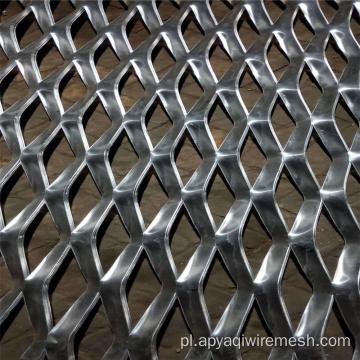 Diamentowy kształt uderzenia aluminium rozszerzona metalowa siatka